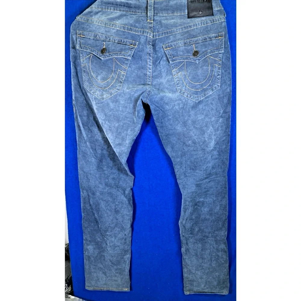 True Religion Geno Relaxed Slim Jeans Mens Size 36 Blue Denim